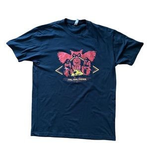Fire Food Friends T- Shirt Next Apparel Tee Size L